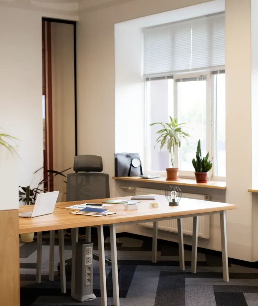 A clean bright office