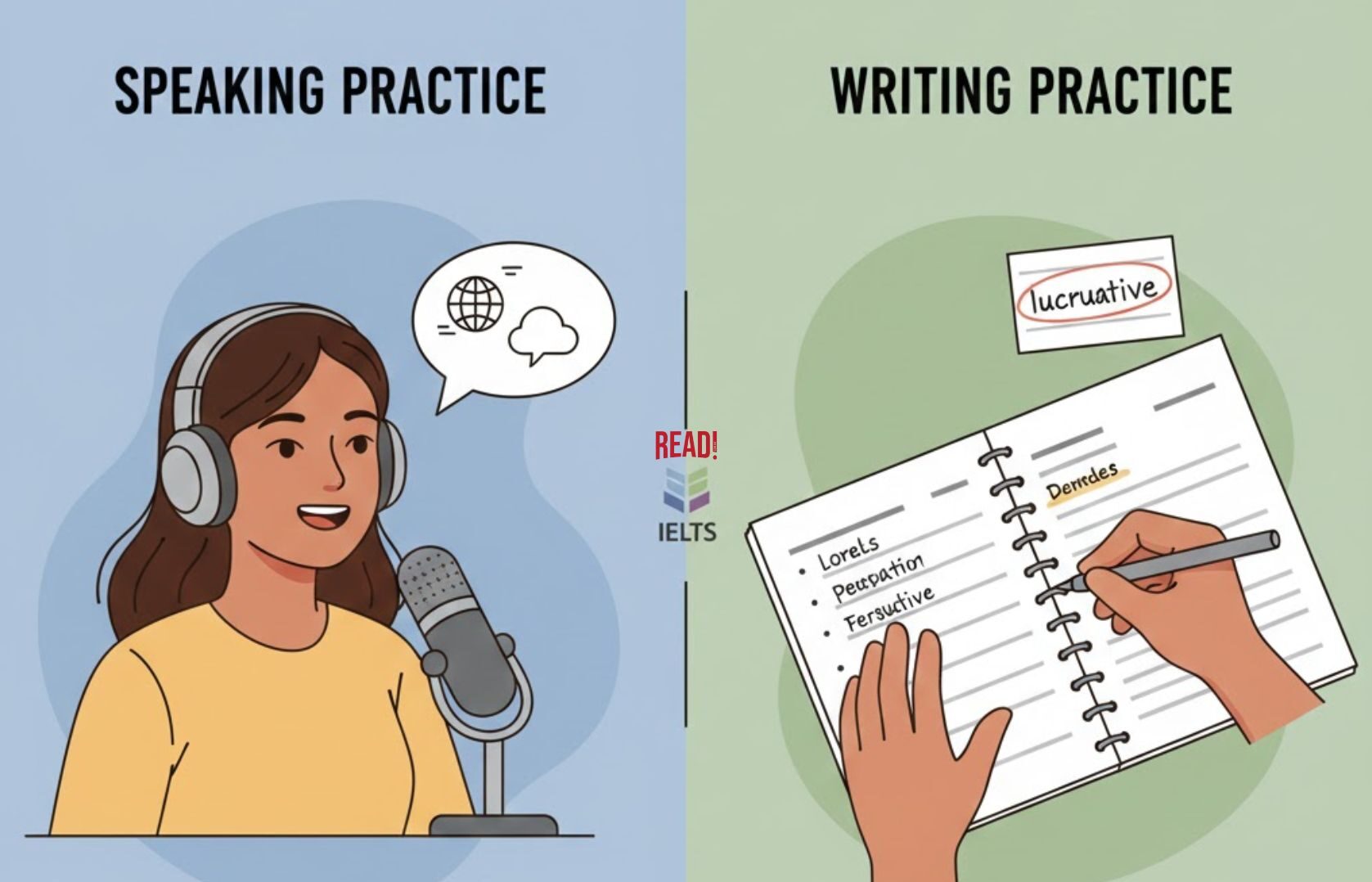 Practising IELTS speaking and writing using topic-based vocabulary