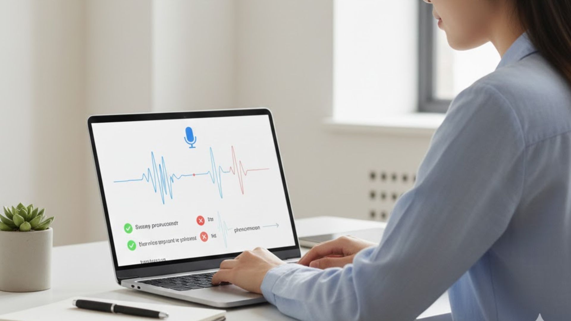 Using a pronunciation app to practise English speaking