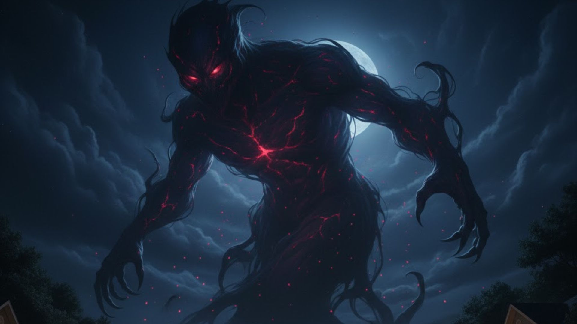 A giant shadow looming over a small town.