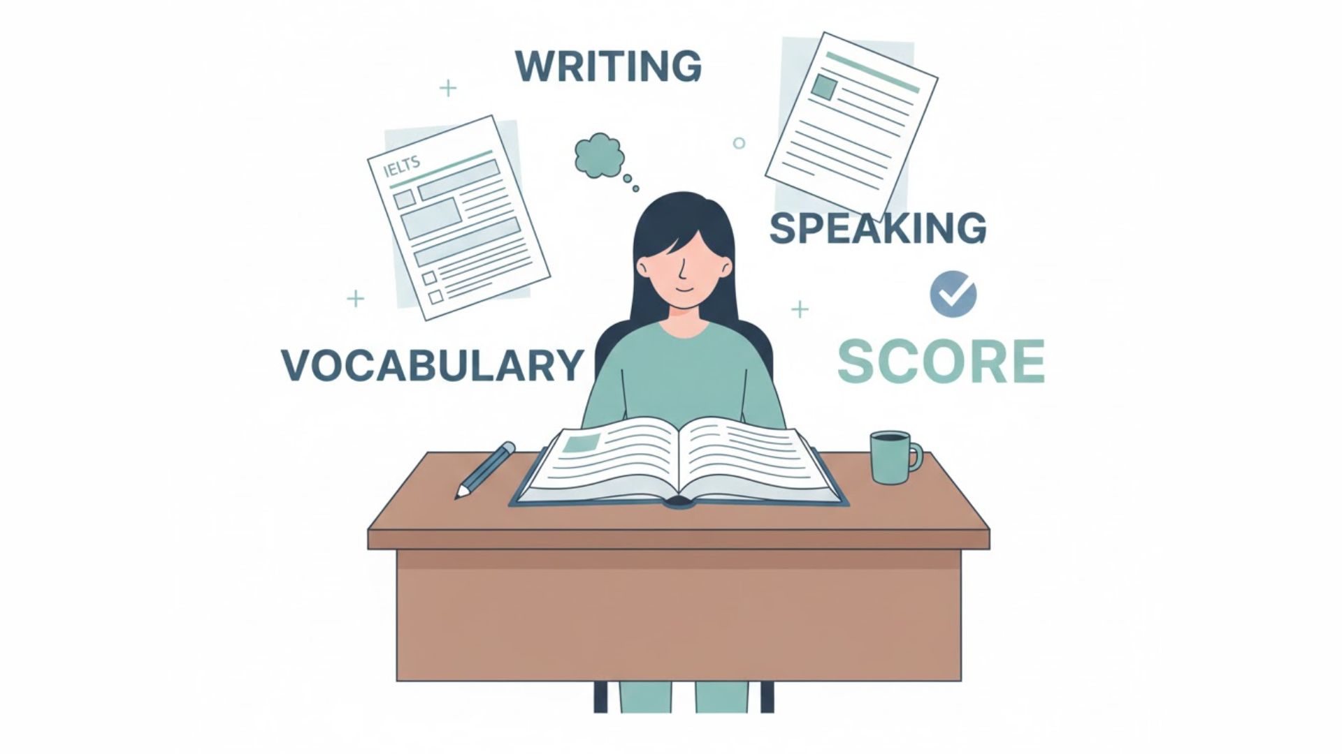 Vocabulary study for IELTS showing how word choice affects writing and speaking scores