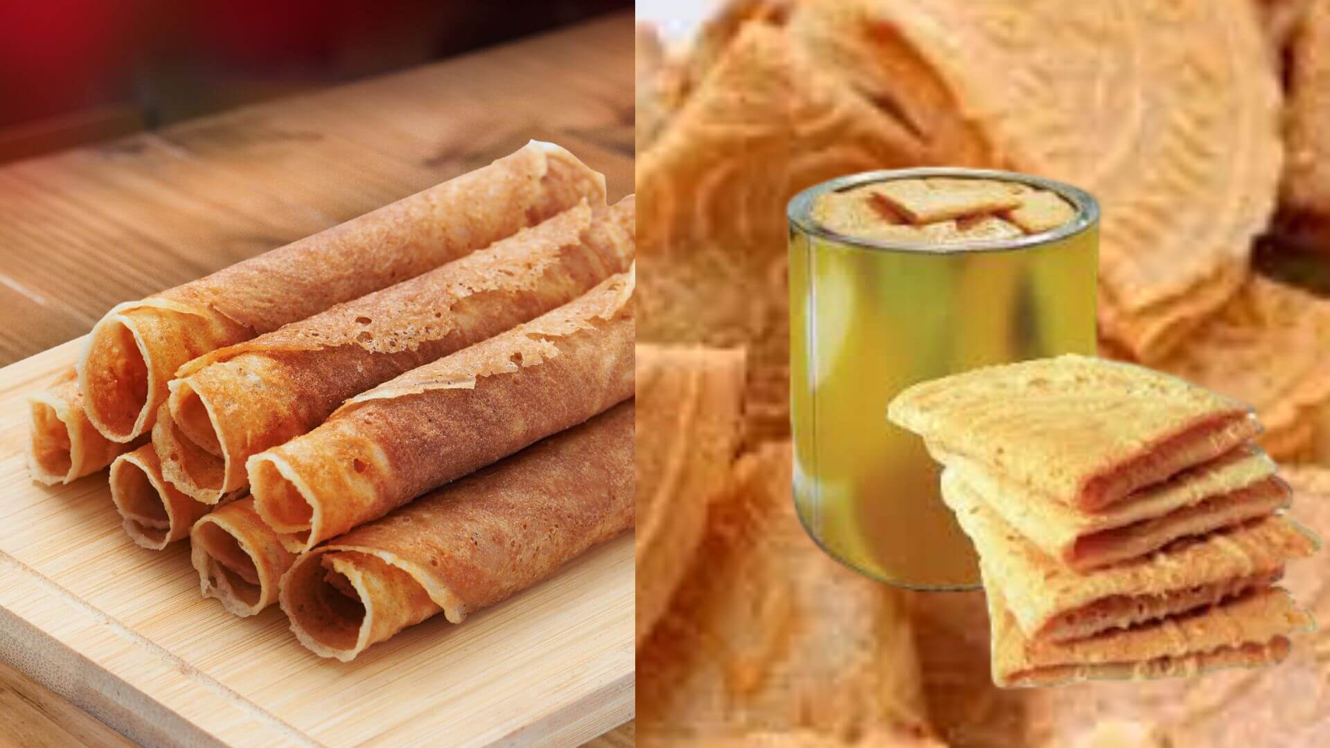 Different types of kuih kapit