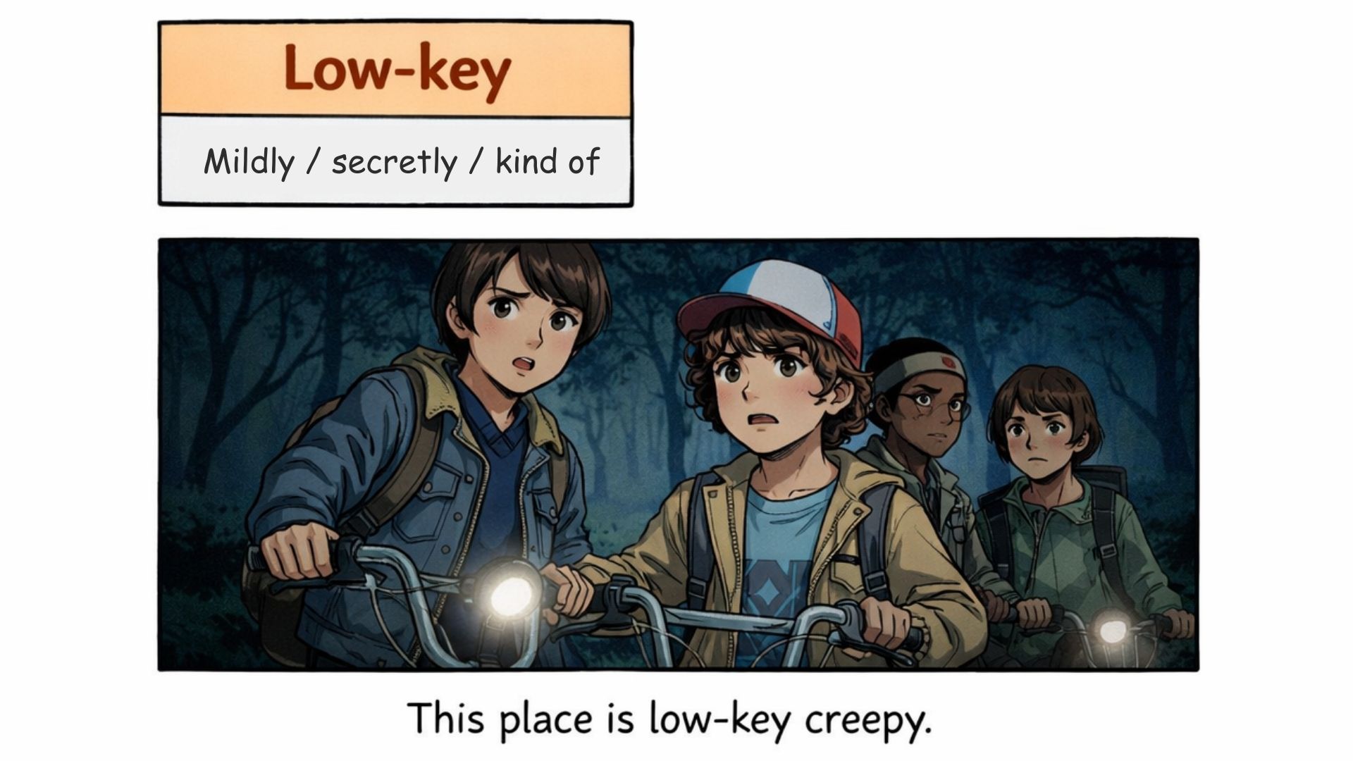 Example scenario of Low-key by Stranger Things Characters