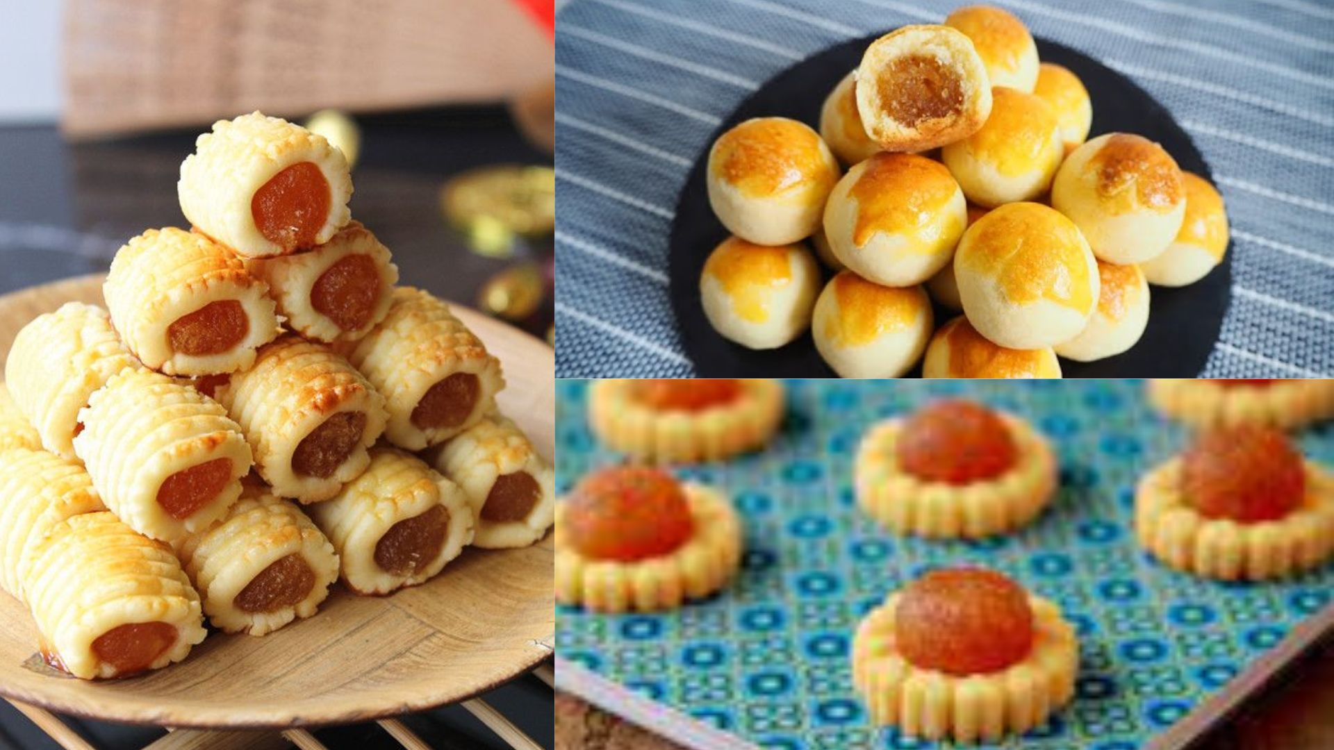 Different types of pineapple tart
