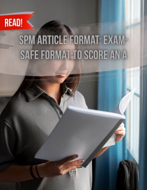 A girl reading a book about SPM article format