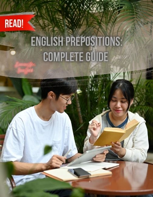 Students learning in English Prepositions in open yard.