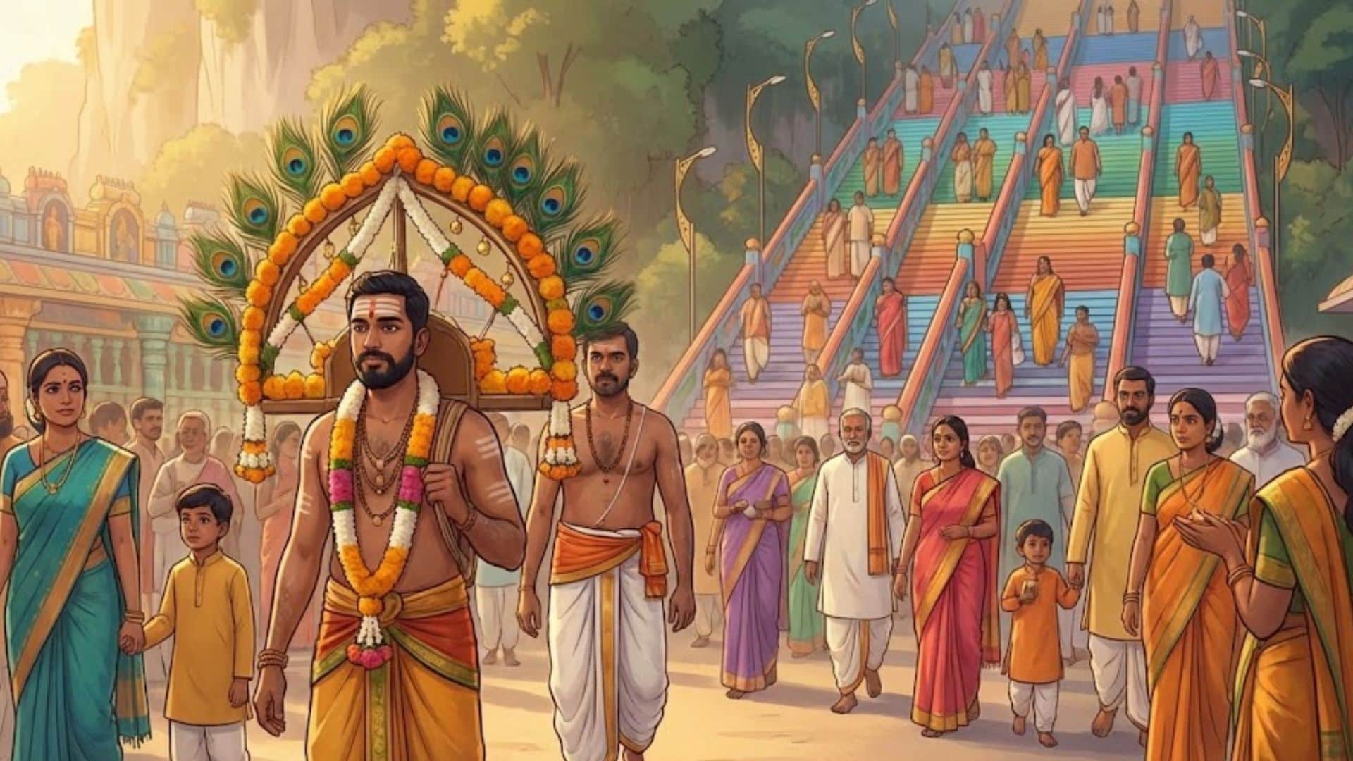 Thaipusam celebration in Batu Caves Malaysia