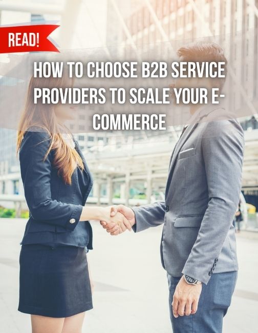 B2B Business people choosing service providers, shaking hands.