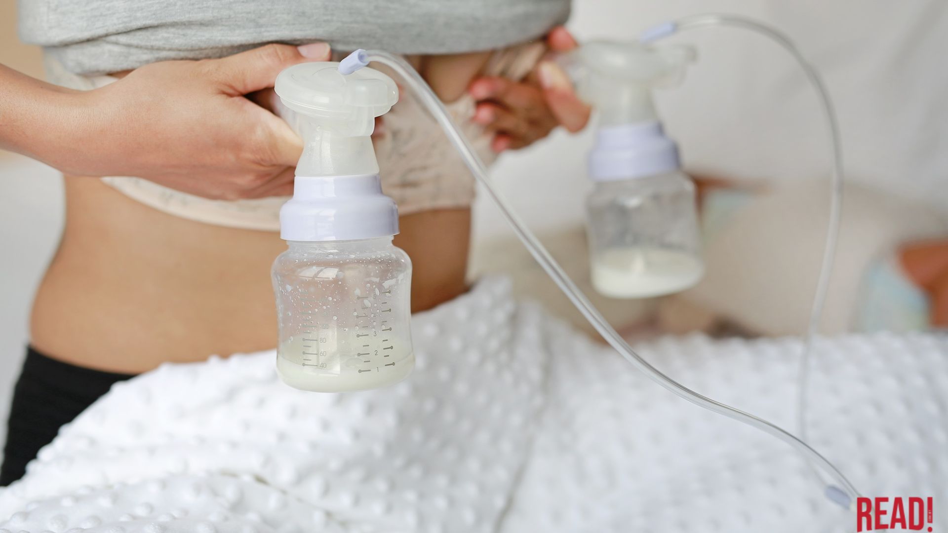 Double electric breast pump