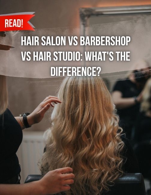 Photo of a lady getting hair treatment in a salon, representing hair salon vs barbershop vs hair studio
