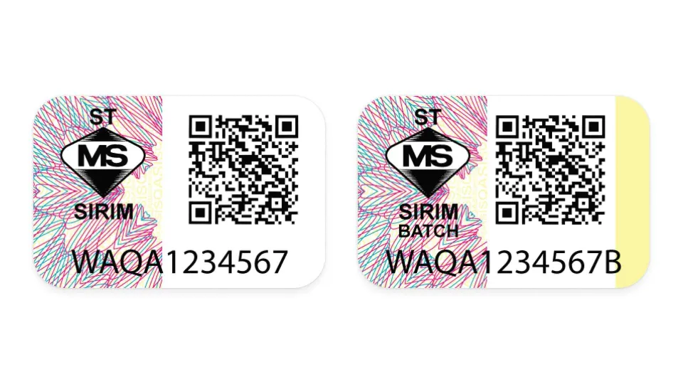 New ST-SIRIM Label